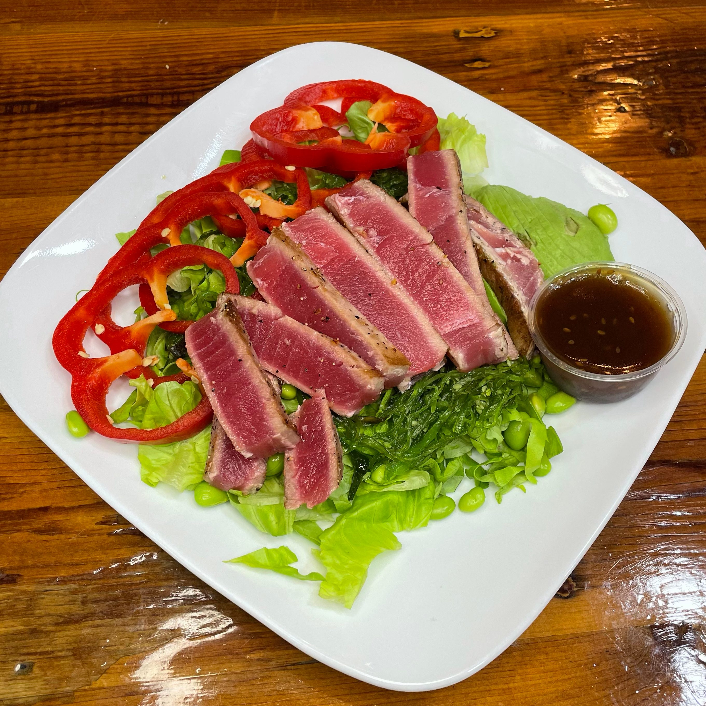 Seared Tuna And Seaweed Salad.
