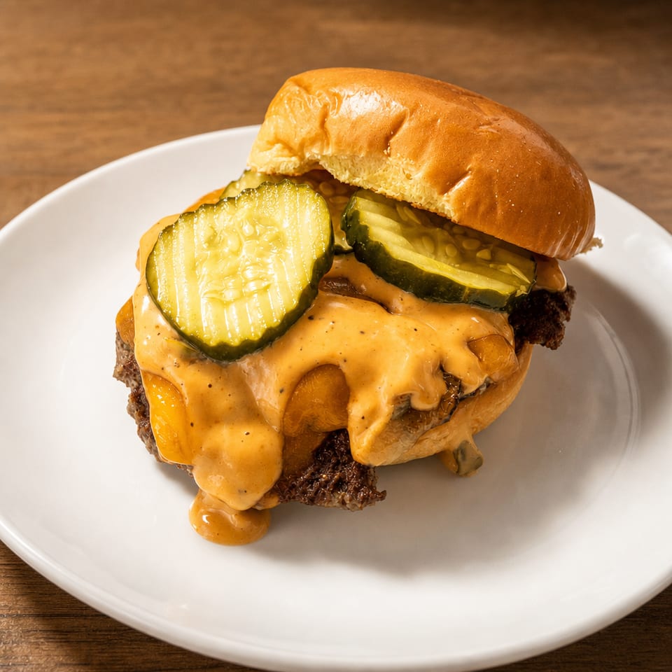 Nadia's Single Smash Burger.