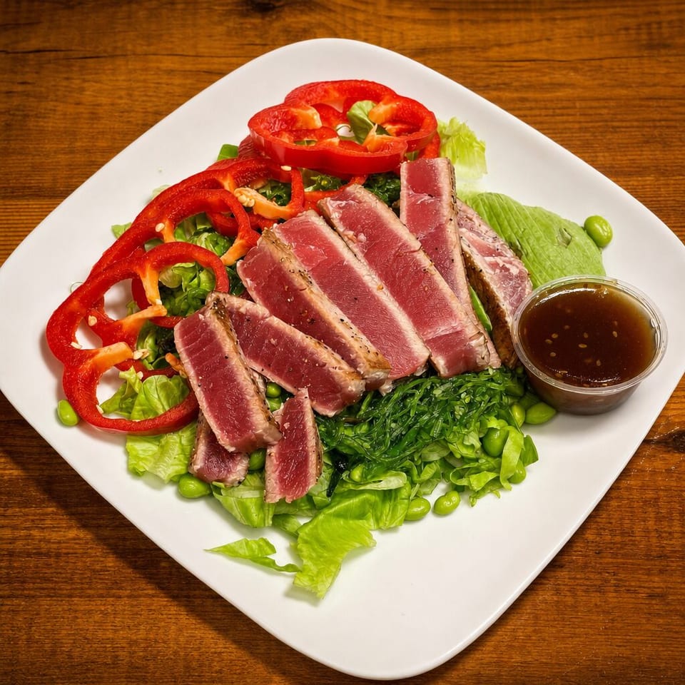 Seared Tuna And Seaweed Salad.
